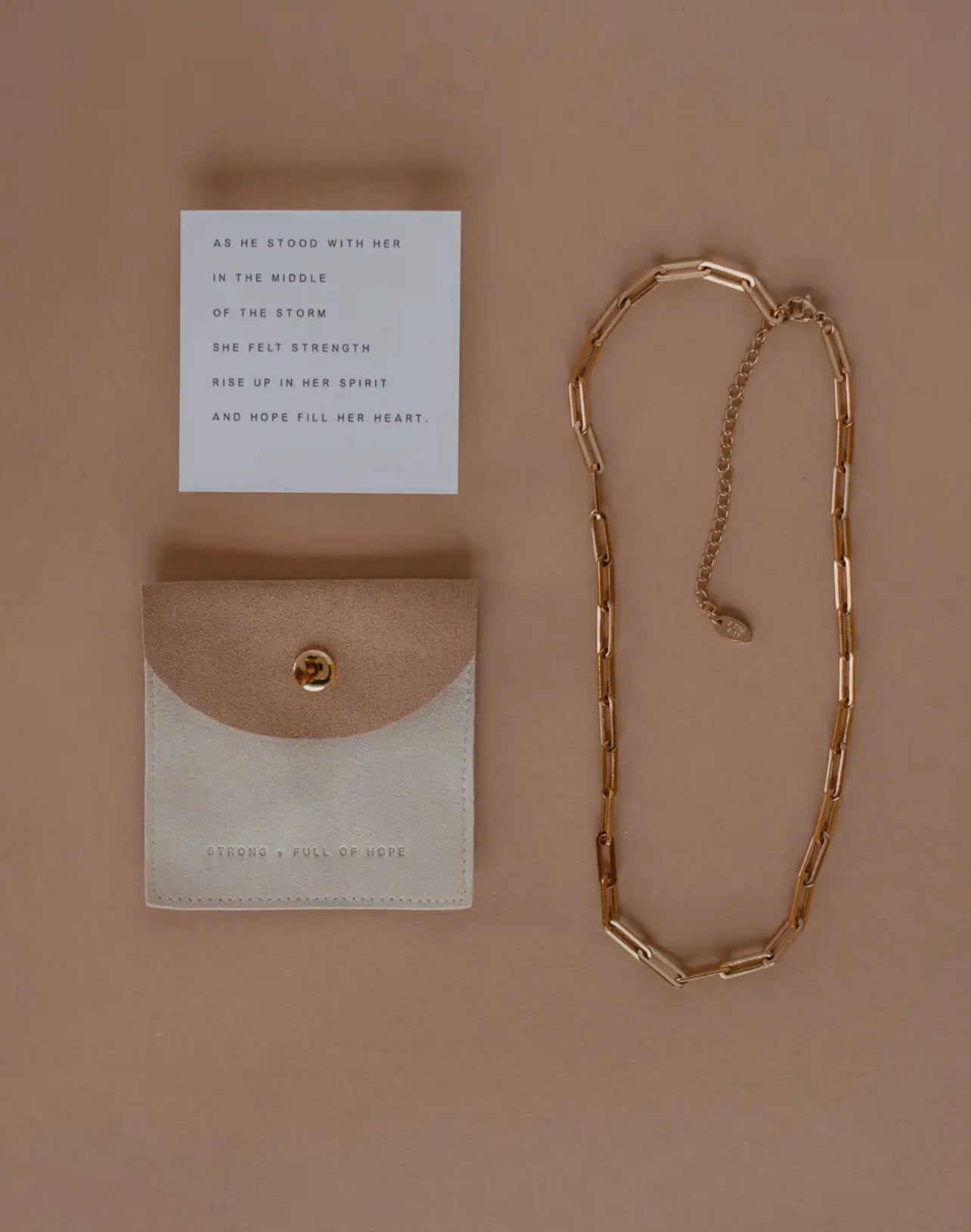 Strong + Full of Hope Necklace Timothy 4
