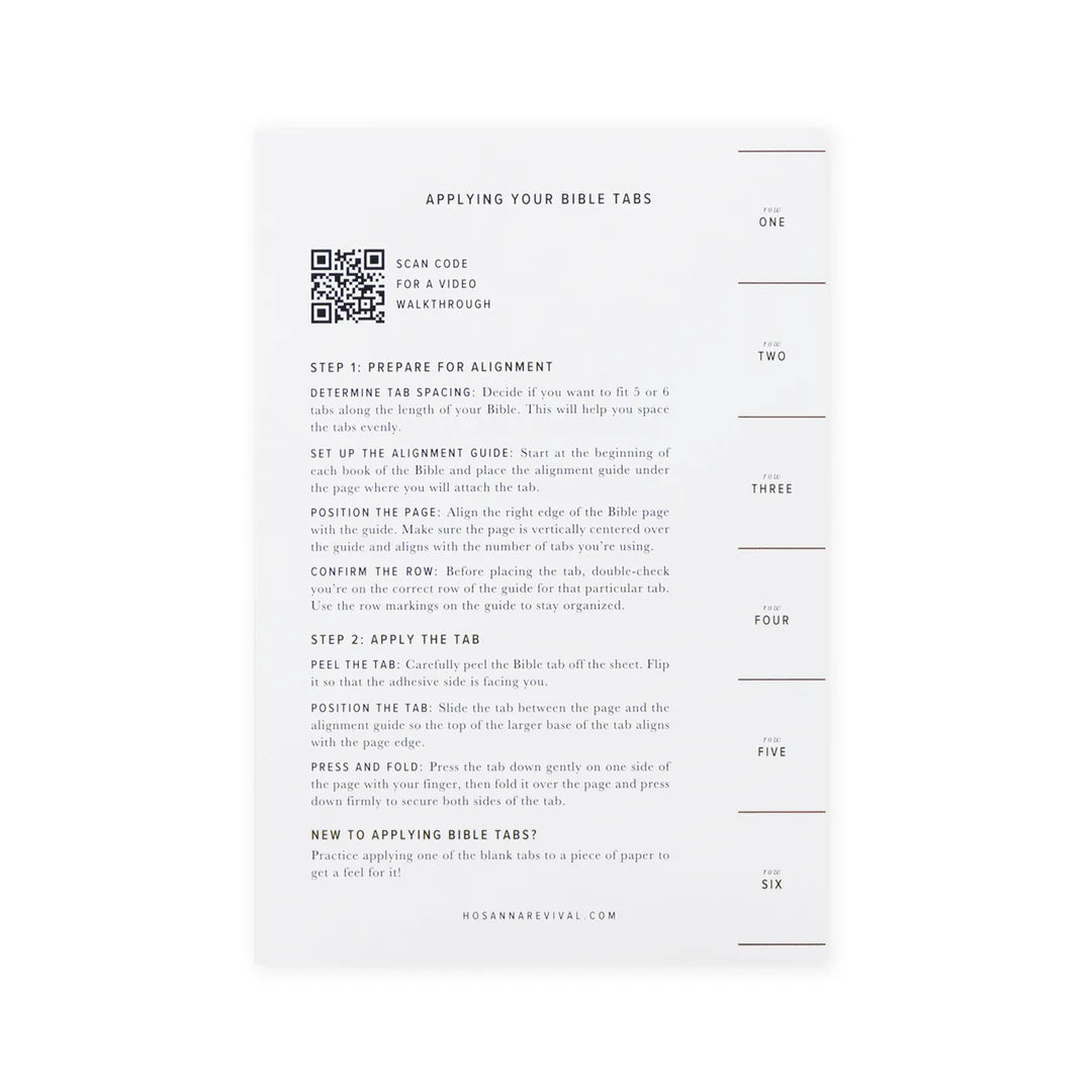 Hosanna Revival Bible Tabs: Black