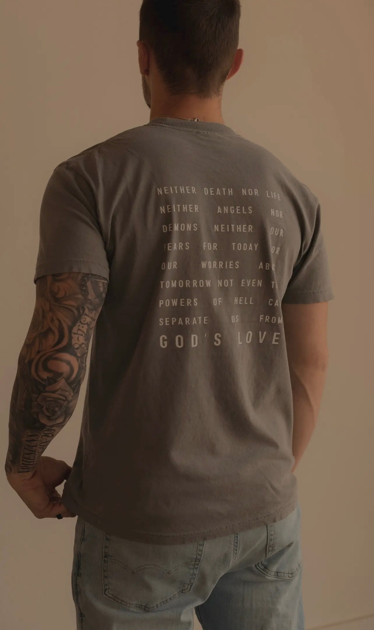 From His Love Tee Romans 8:38