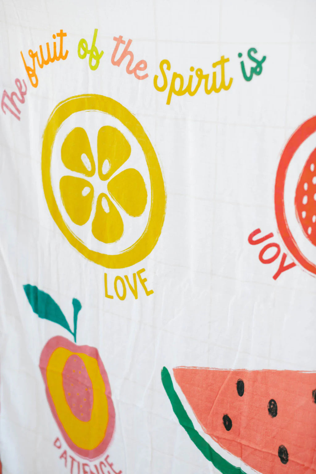Fruit of the Spirit Muslin Baby Blanket