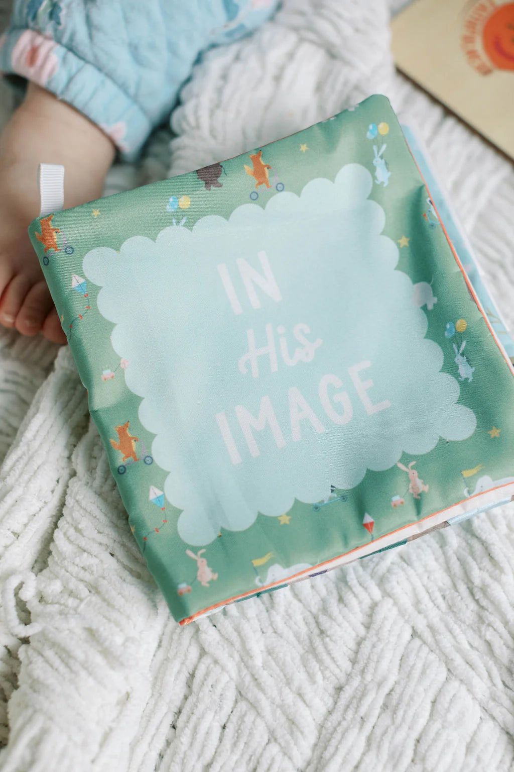 In His Image Fabric Baby Book