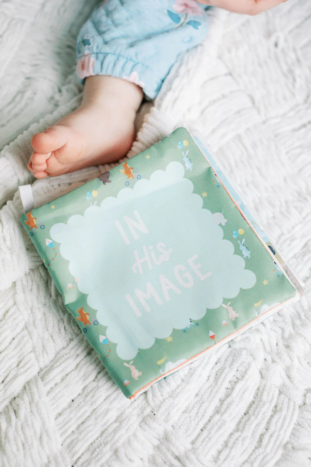In His Image Fabric Baby Book