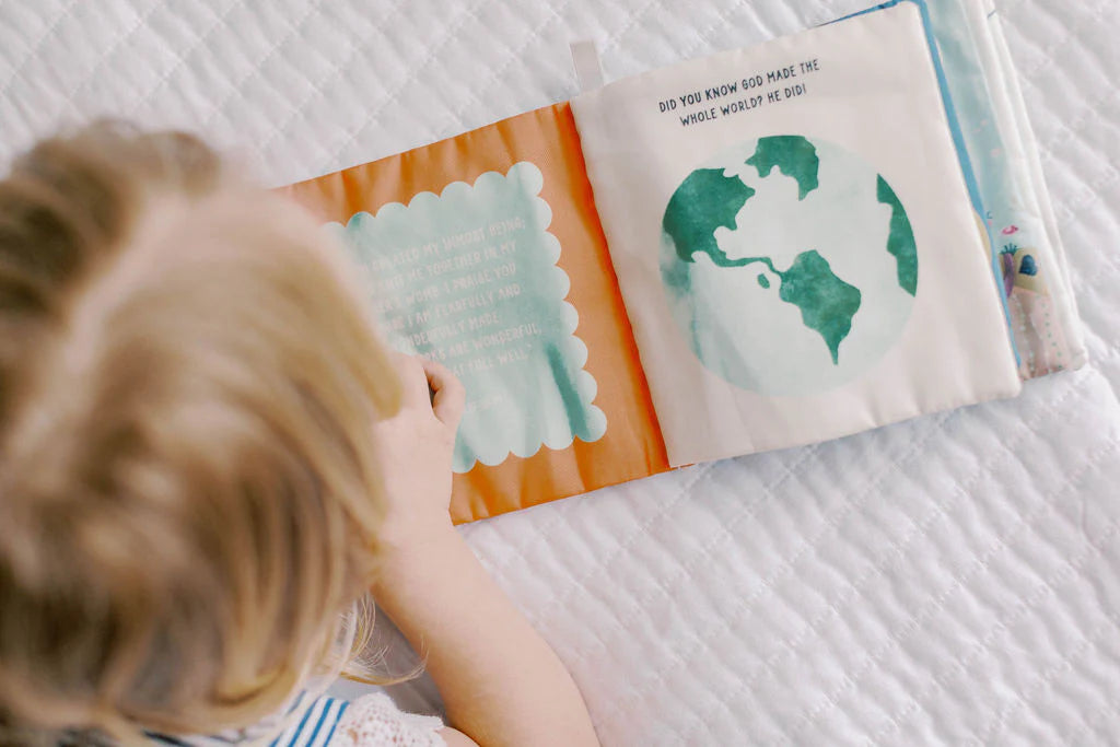 In His Image Fabric Baby Book