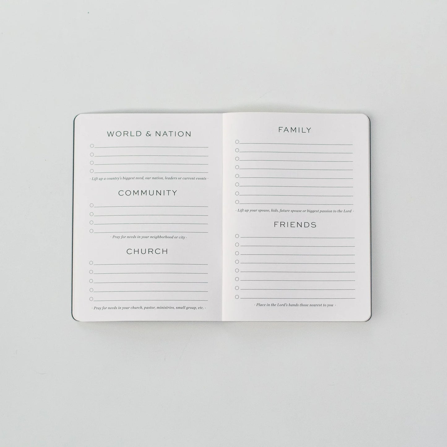 Mens 6 Month Prayer Journal