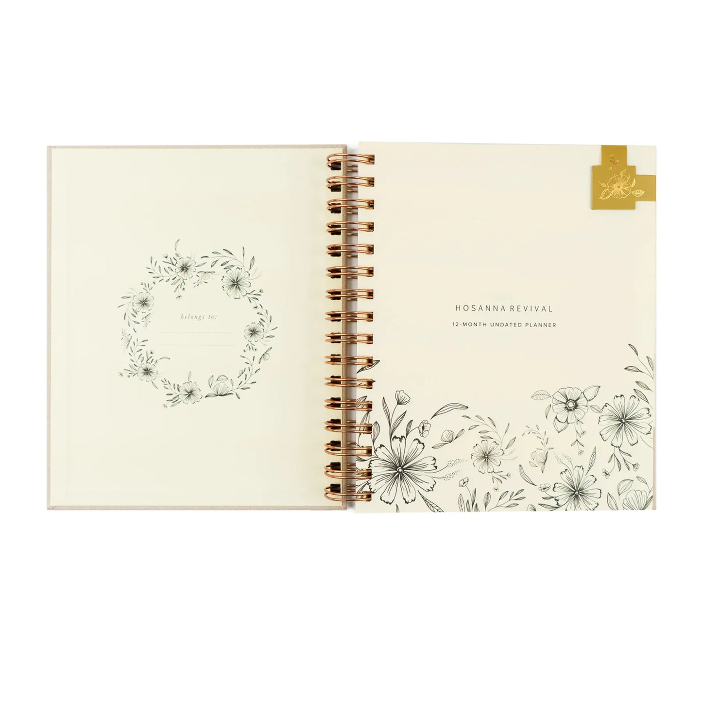 Undated 12 Month Planner: Magnolia Springs Theme