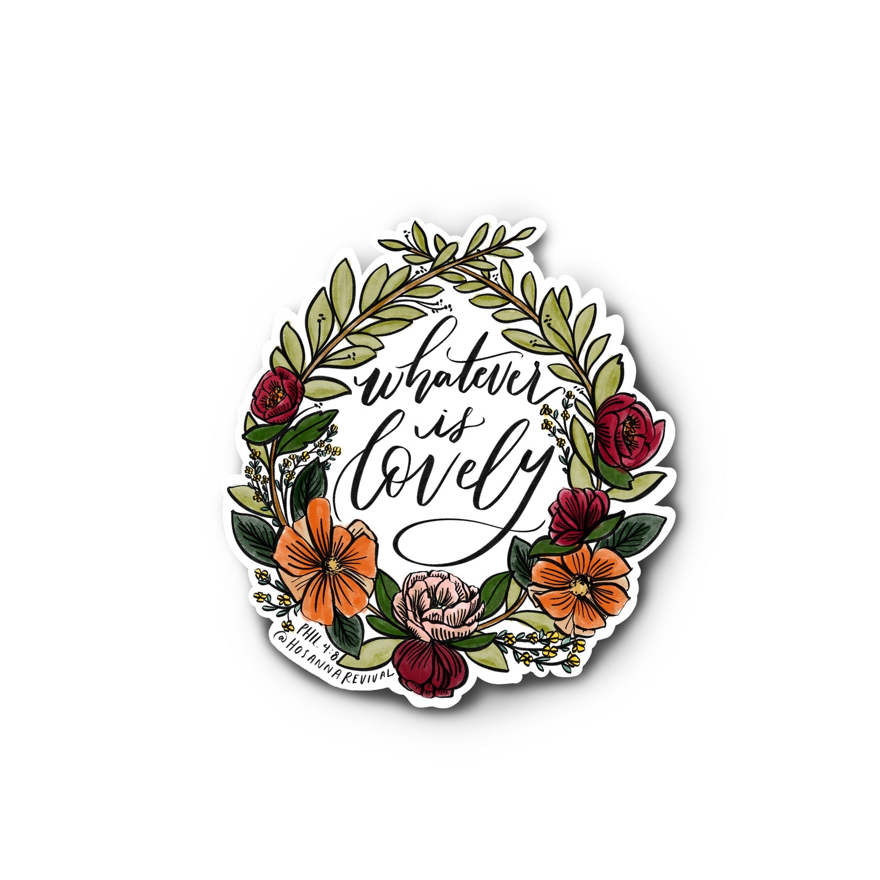 Whatever Is Lovely Sticker – More Than Wildflowers