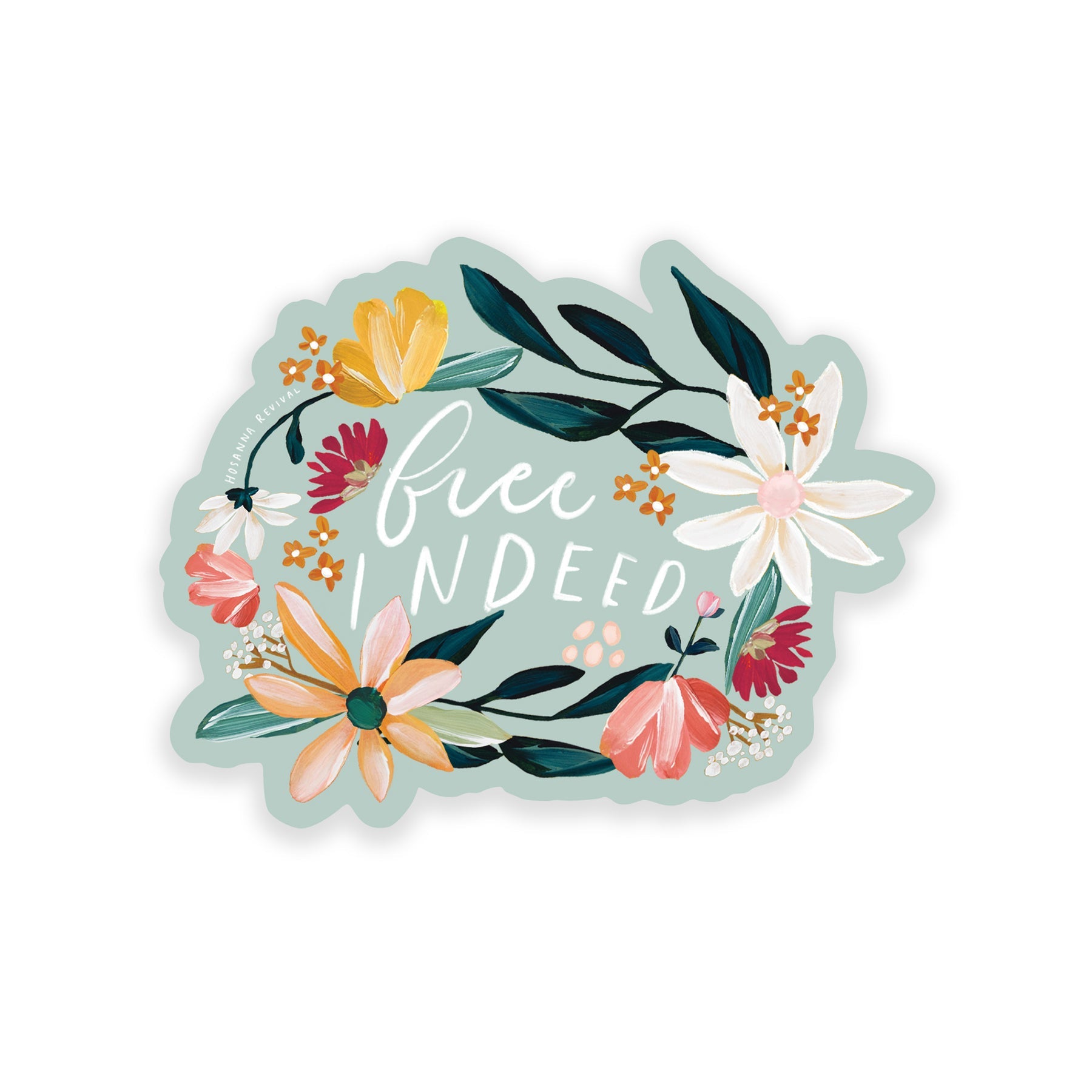 Sticker Code Indeed 'Free Indeed' Sticker – More Than Wildflowers