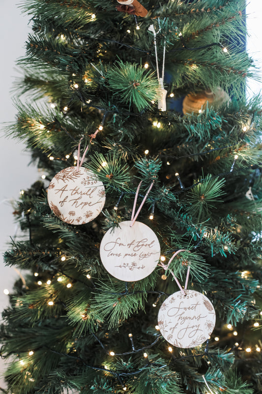 'Songs of Worship' Christmas Ornaments (Set of 3)