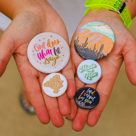 'God Does What He Says' Button Pin Pack