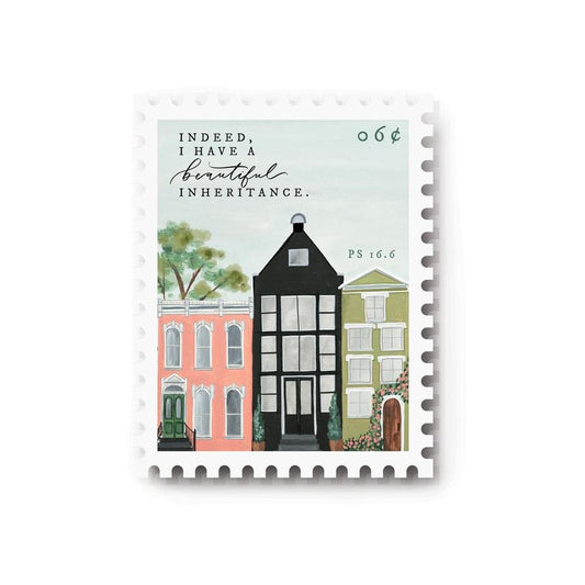 'Psalm 16:6 Stamp' Sticker